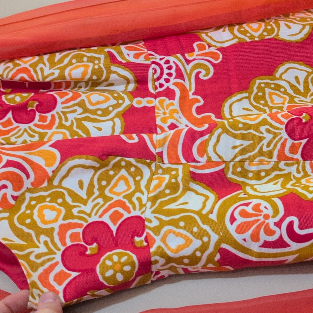 Taylor pink and orange floral dress - Picture 3 of 5